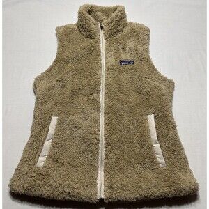 Patagonia Women's Los Gatos Vest Full Zip Fleece Jacket Brown Tan Size Small